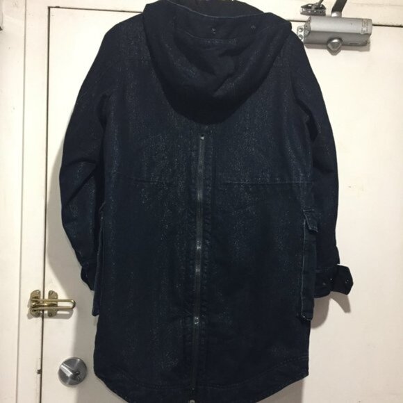 ABLE JEANS LONG METALLIC DENIM JACKETS SIZE M - Picture 3 of 10